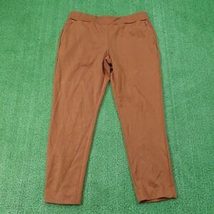 Susan‎ Graver Weekend Pants Womens MP Brown Ponte Ankle Slim Pull On Stretch